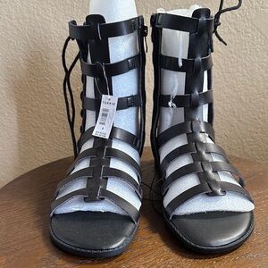 torrid Black Strappy Cage Gladiator Sandals